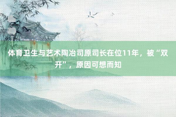 体育卫生与艺术陶冶司原司长在位11年，被“双开”，原因可想而知