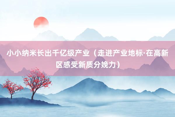 小小纳米长出千亿级产业（走进产业地标·在高新区感受新质分娩力）