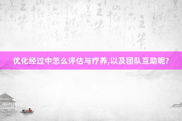 优化经过中怎么评估与疗养,以及团队互助呢?